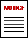 Icon of a notice