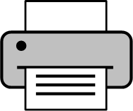 Icon of printer to represent pre-prints of publications