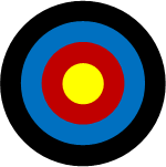 Icon of a target, to represent aims of the LOCOMOTION Long COVID study.